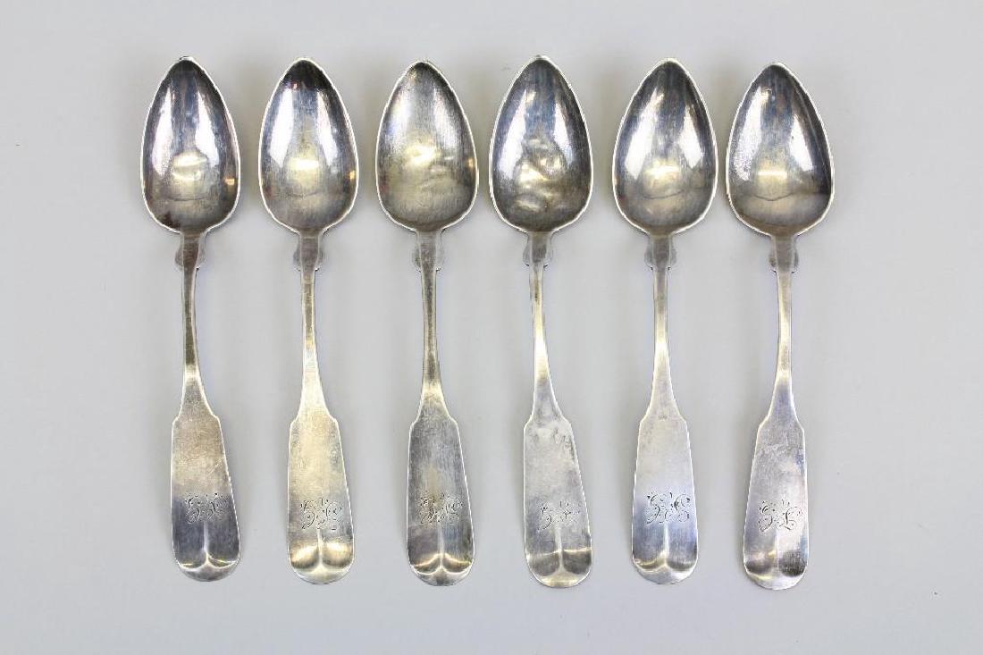 Lot of (6) Caleb Warner Coin Silver Fiddleback (1 of 3)