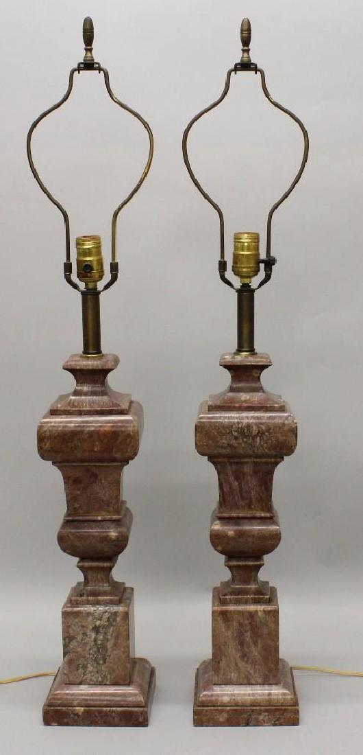 Pair of Marble Table Lamps (1 of 4)