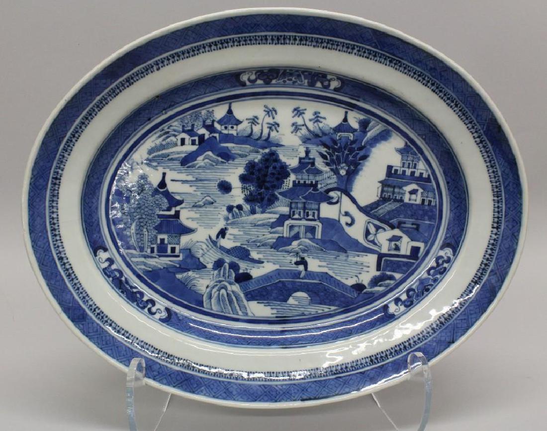 Canton, Blue and White Serving Plate (1 of 2)