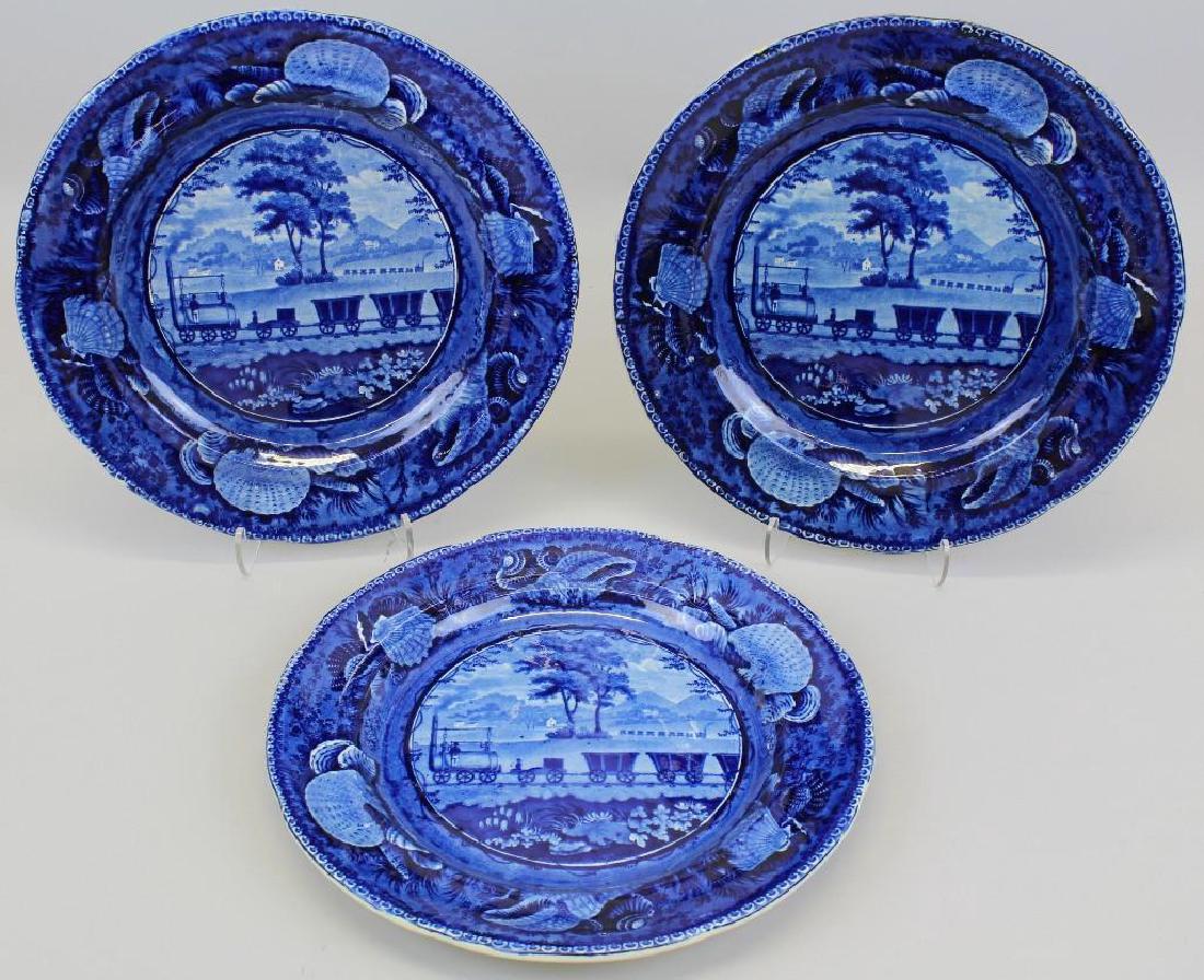 Set of(3) Historical Blue, Wood & Sons, Plates (1 of 2)