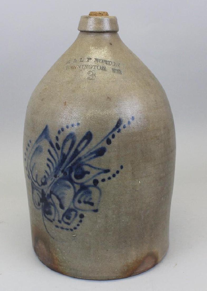Stoneware "E & LP Norton" 3 Gallon Jug (1 of 7)