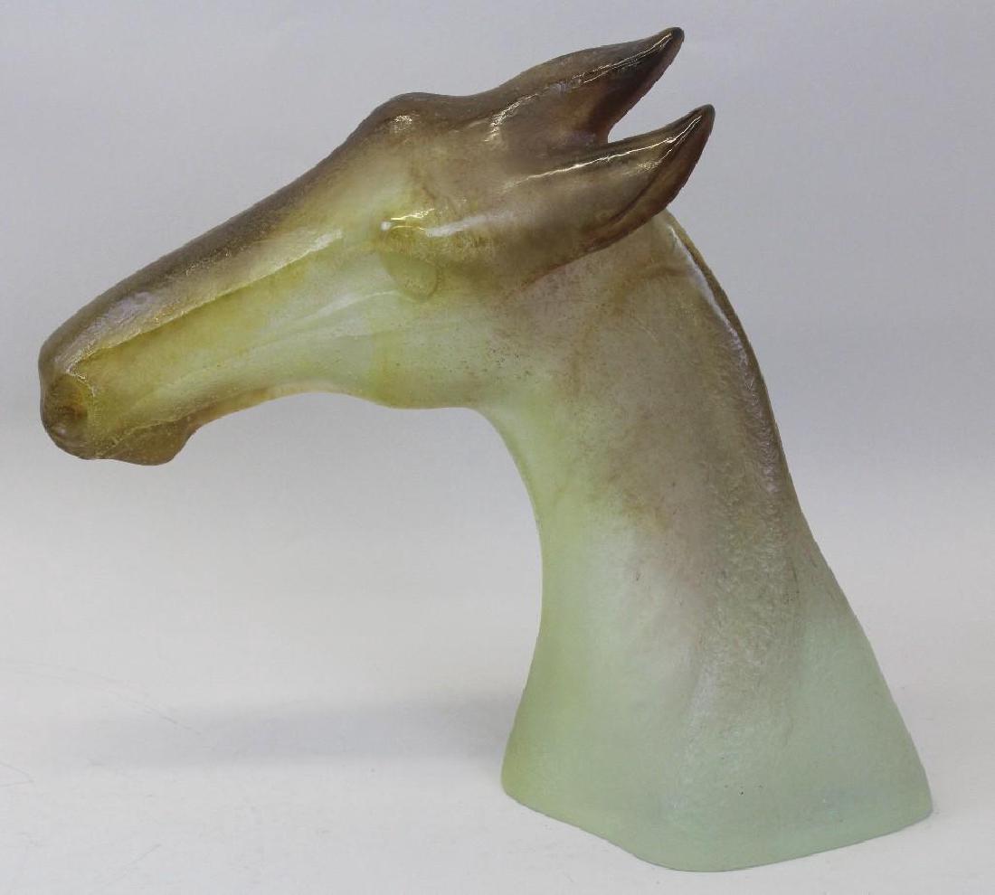 Daum Nancy, Designed by Claude Lhoste (b 1929): Cast glass, edition "54/200" marked on underside. Signed "DAUM France" in lower verso. Designed by Claude Lhoste, documentation included.14.5"h x 17"w x 4.5"d