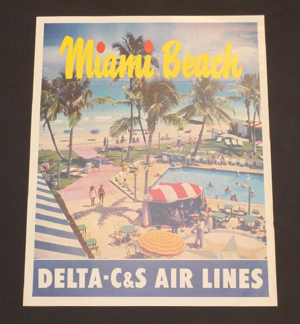 Delta Airlines - Miami Beach Travel Poster (1 of 2)