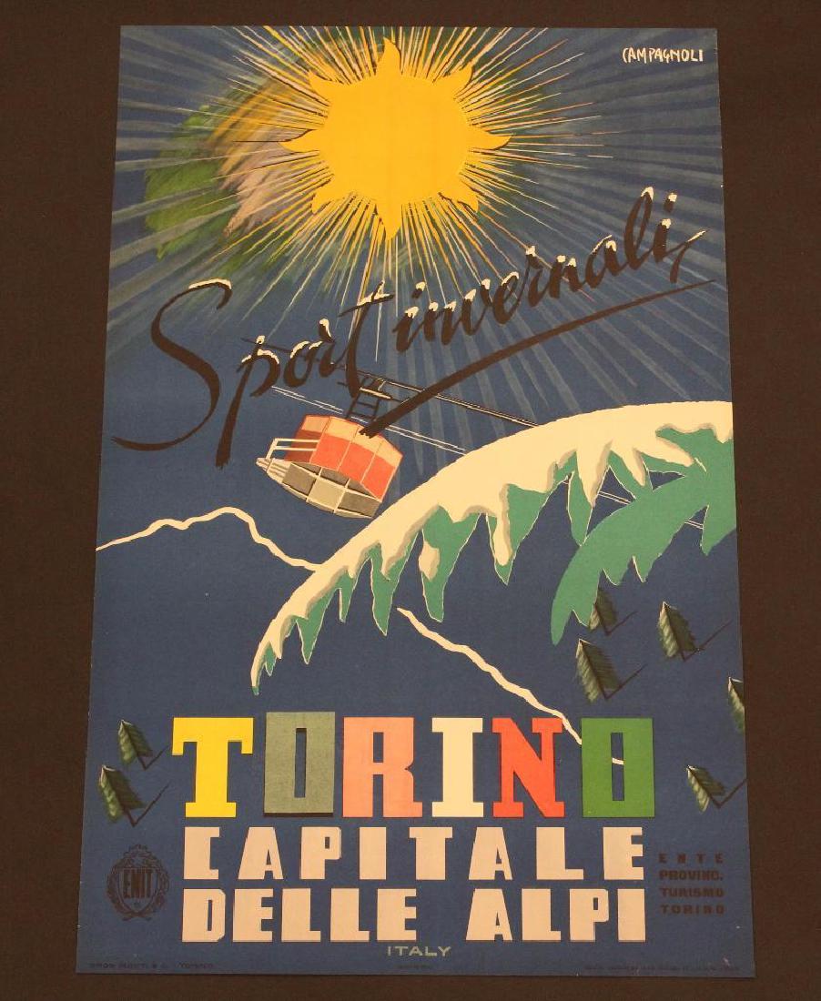 Italian Travel Poster - Skiing (1 of 3)