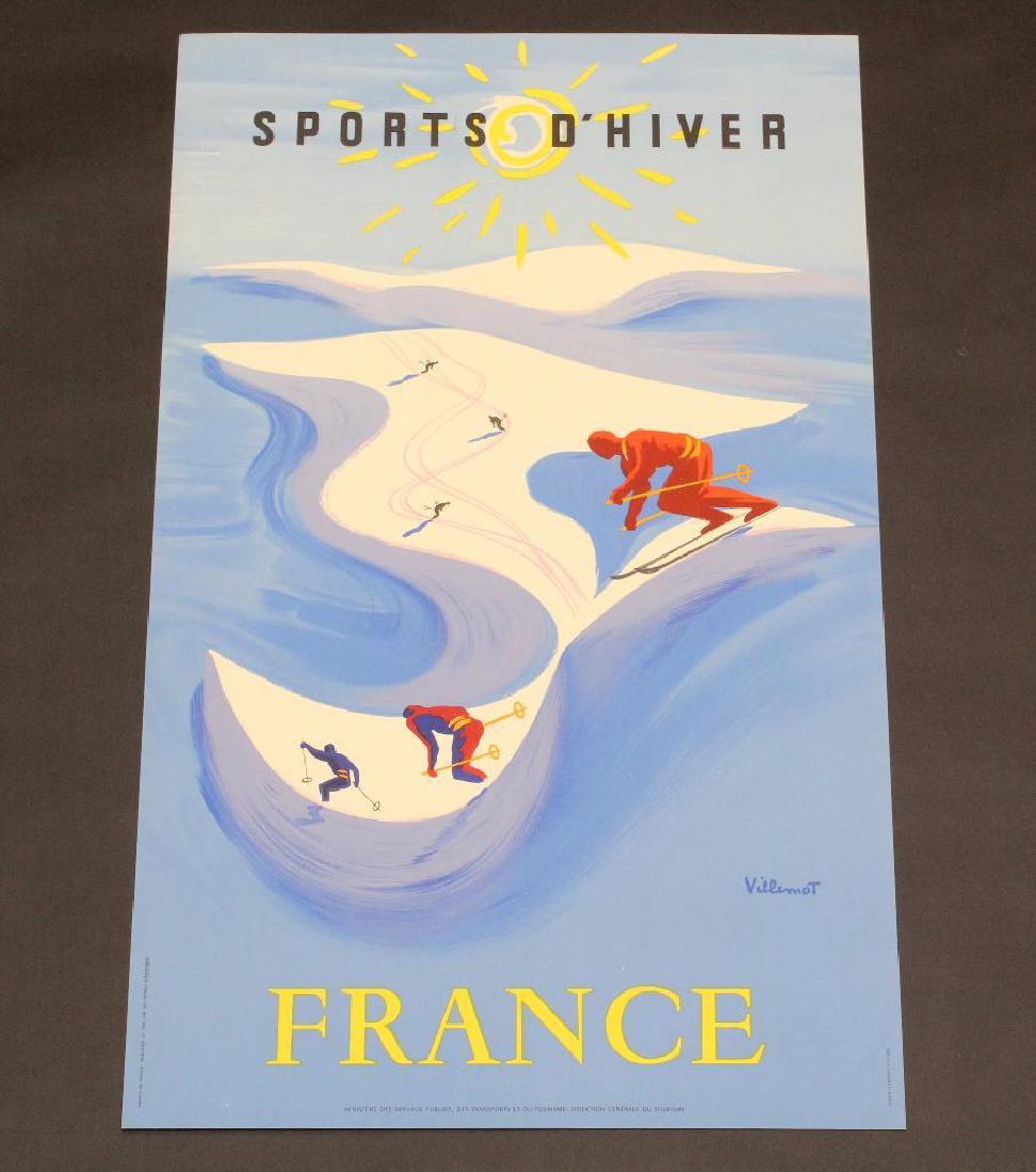French Travel Poster - Skiing (1 of 4)
