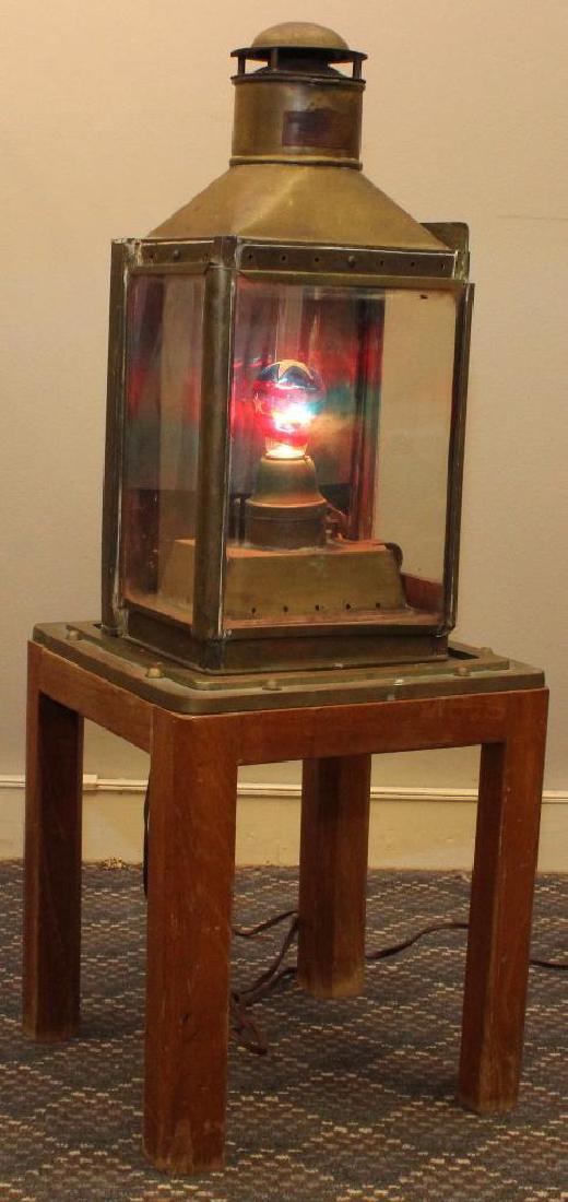 Brass ships lantern amd port hole table (1 of 9)