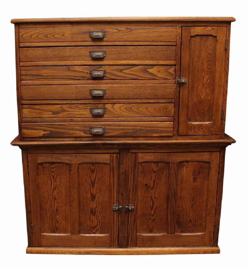 Oak flat file On two door base (1 of 10)