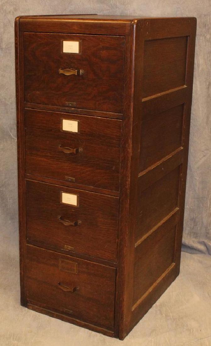 Oak four drawer file (1 of 7)