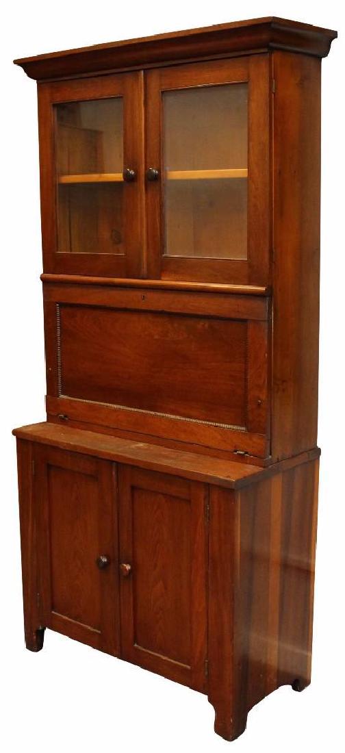 Walnut fall front secretary book case desk (1 of 5)