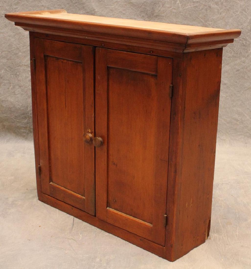 Pine two door hanging wall cupboard (1 of 9)