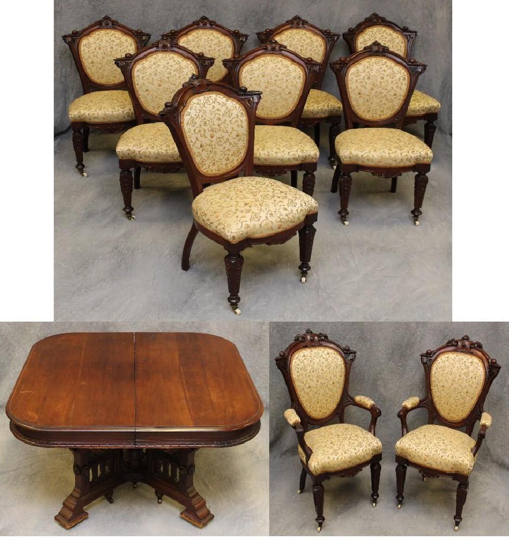 (11) Piece Victorian Walnut Dining Room Suite (1 of 10)