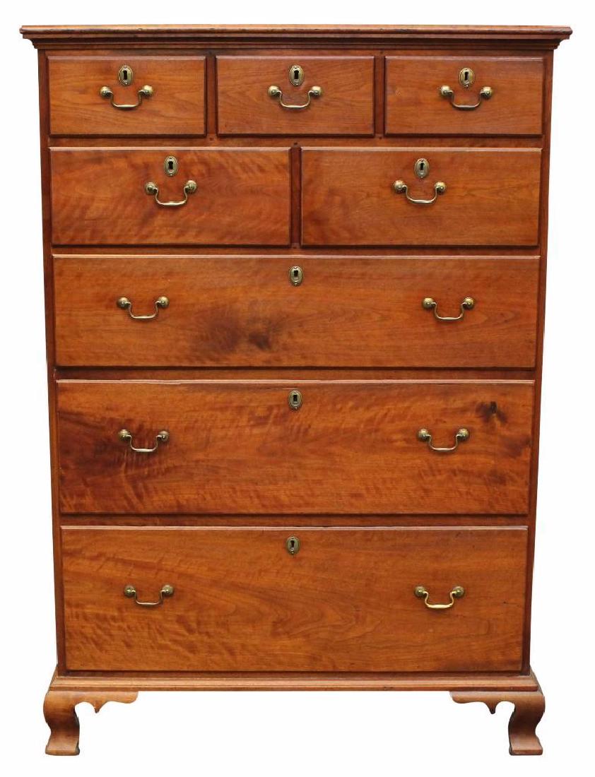 Chippendale Walnut Tall Chest (1 of 5)