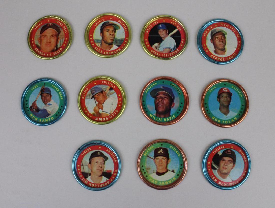 BASEBALL COINS T.C.G. - LOT 11: COINS NUMBERED: (81) B. TOLAN, (82) J. NORTHRUP, (84) A. JOHNSON, (85) P. JARVIS, (86) S. McDOWELL, (92) D. JOSEPHSON, (93) W. DAVIS, (95) R. SANTO, (96) A. OTIS, (98) G. SCOTT, (100) H. KILLEBR