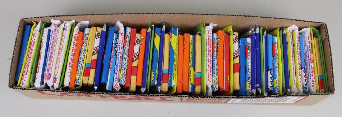 FOOTBALL & BASEBALL CARDS - BUBBLE GUM PACKS: UNOPENED - 65 PACKS IN LOT