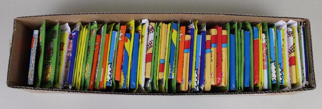 FOOTBALL & BASEBALL CARDS - BUBBLE GUM PACKS: UNOPENED - 65 PACKS IN LOT
