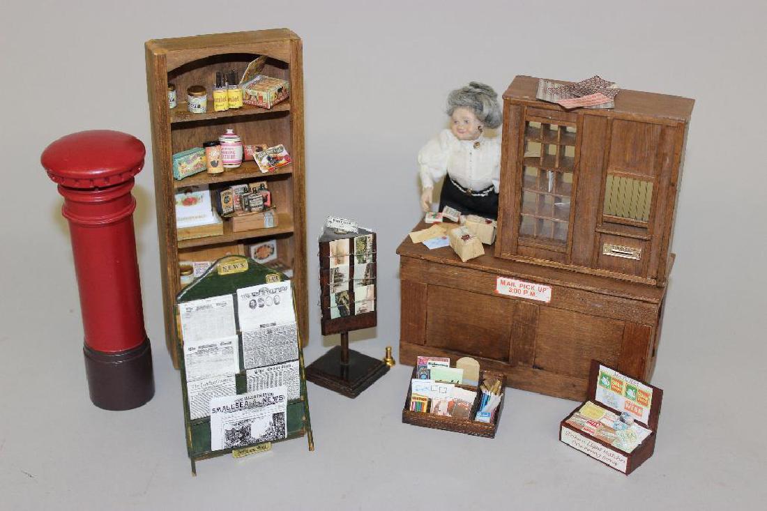 Post office items Supplies and Postmistress Doll