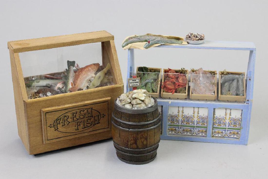 Filled fish case  and Oyster barrel; and Blue fish coun (1 of 5)