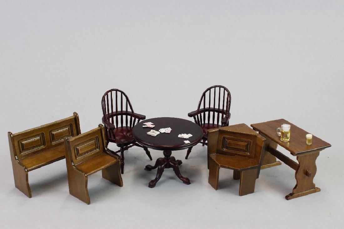 Card table, chairs, benches and drinks table (1 of 4)