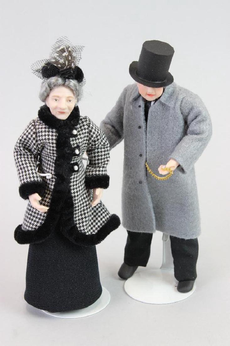 Older winter lady shopper; Man (1 of 4)