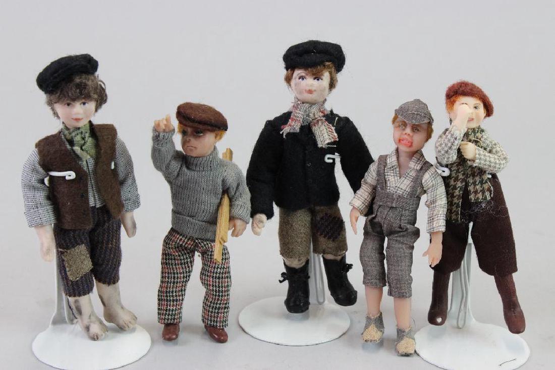 Village Boy Dolls: 3 Vllage Boys: thief, begger, bully; Begger boy and little village boy - AU, Caroline Nix, Sue Emsel