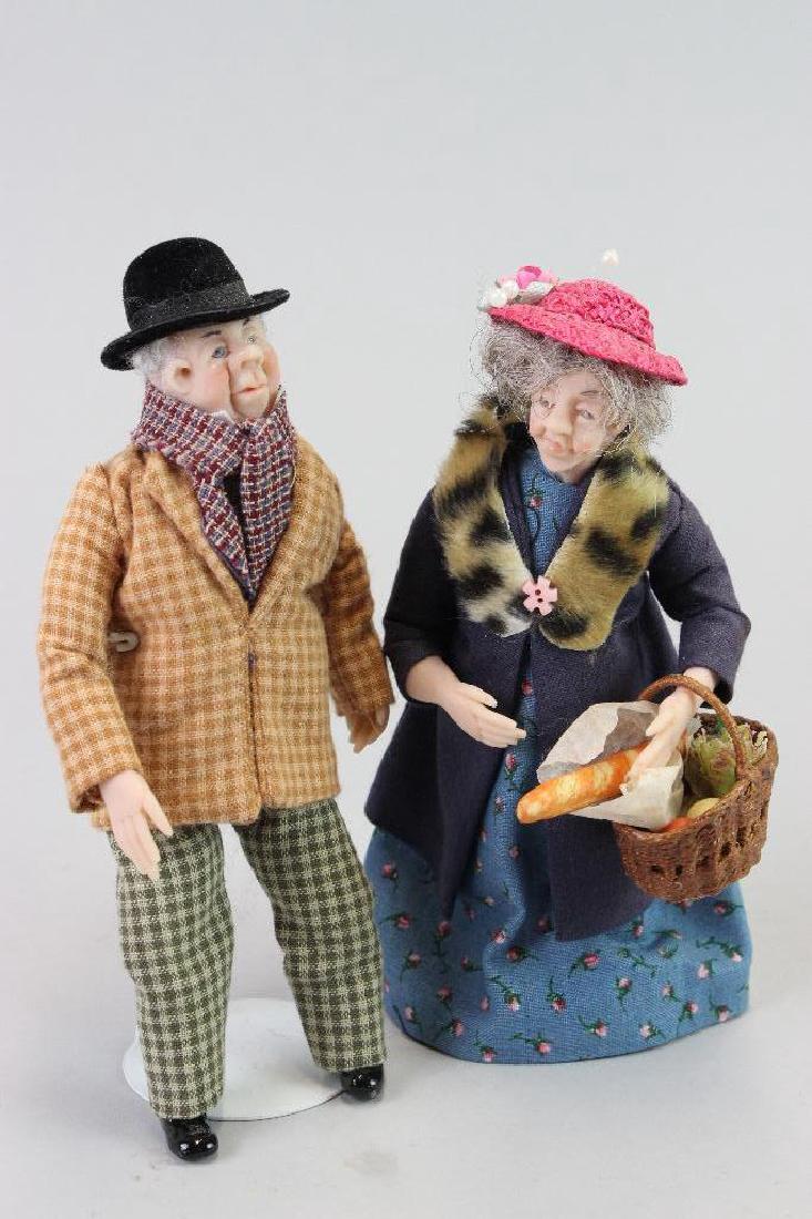 Winter Shopper Lady Doll and Old Man (1 of 4)