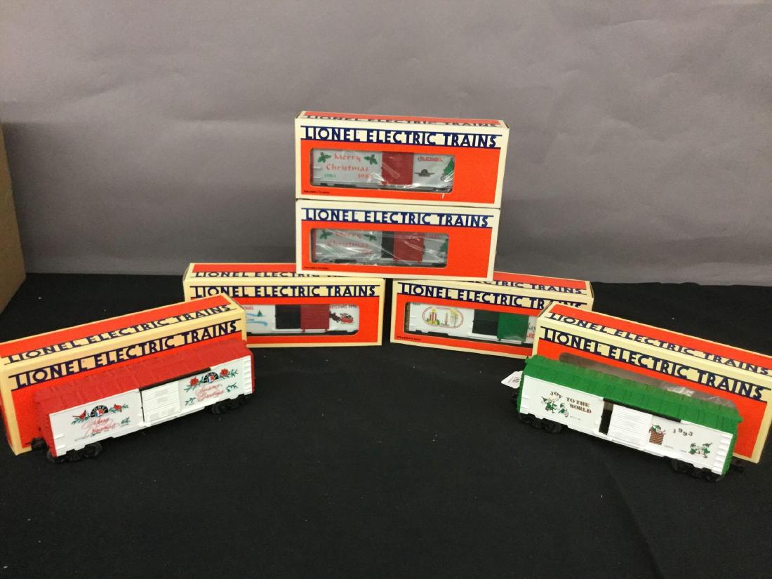 Grouping of six Christmas Lionel Trains (1 of 9)