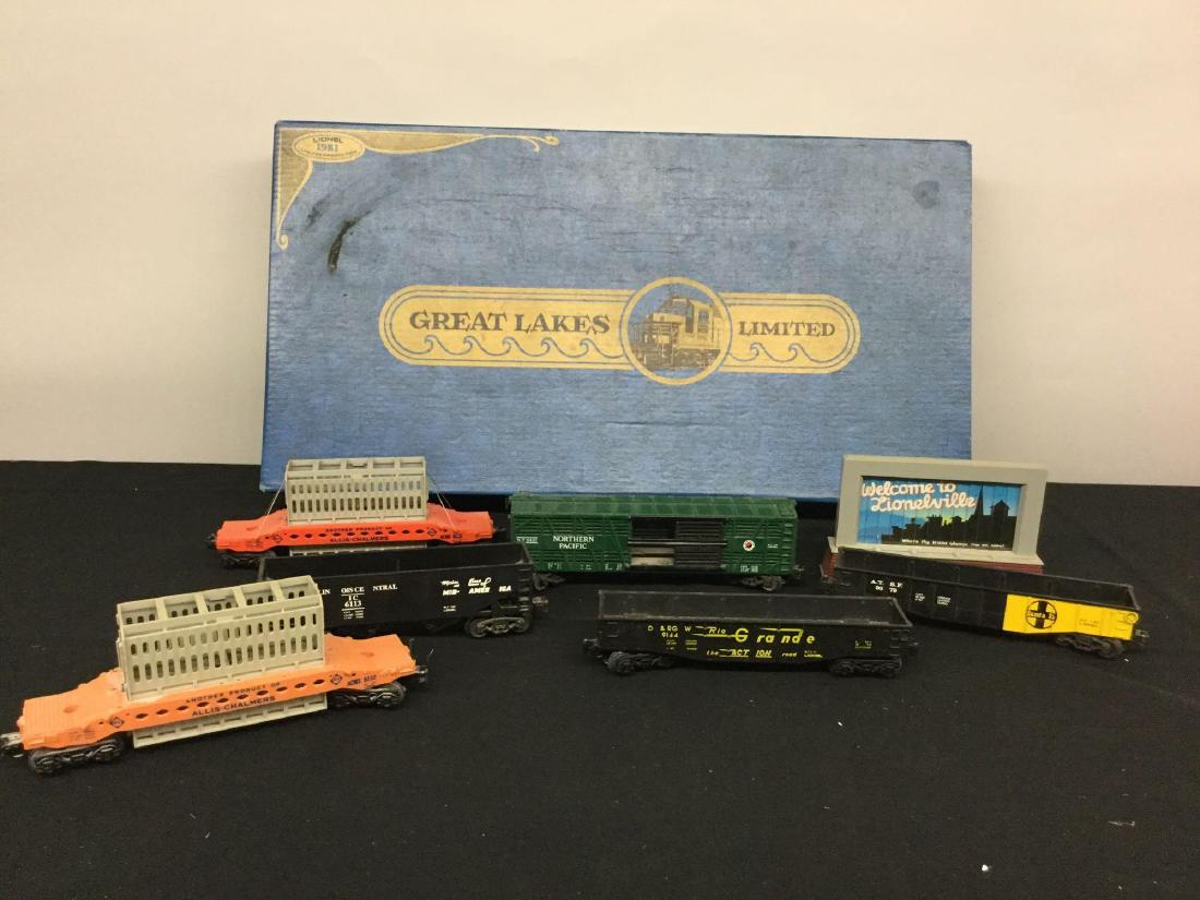 Grouping of 6 Lionel Cars and Billboard (1 of 6)