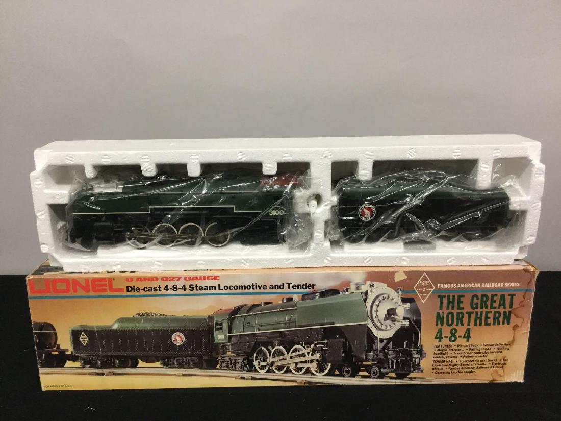 Lionel Great Northern 4-8-4 Locomotive and Tender: Die-cast 0 and 27 Gauge, 6-3100.