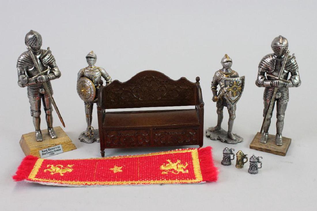 Bench and 2 Knights & 3 tankards (1 of 6)