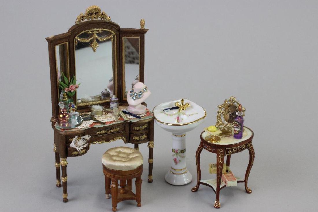 Vanity and Vanity stool; side table; Master bath sink (1 of 5)