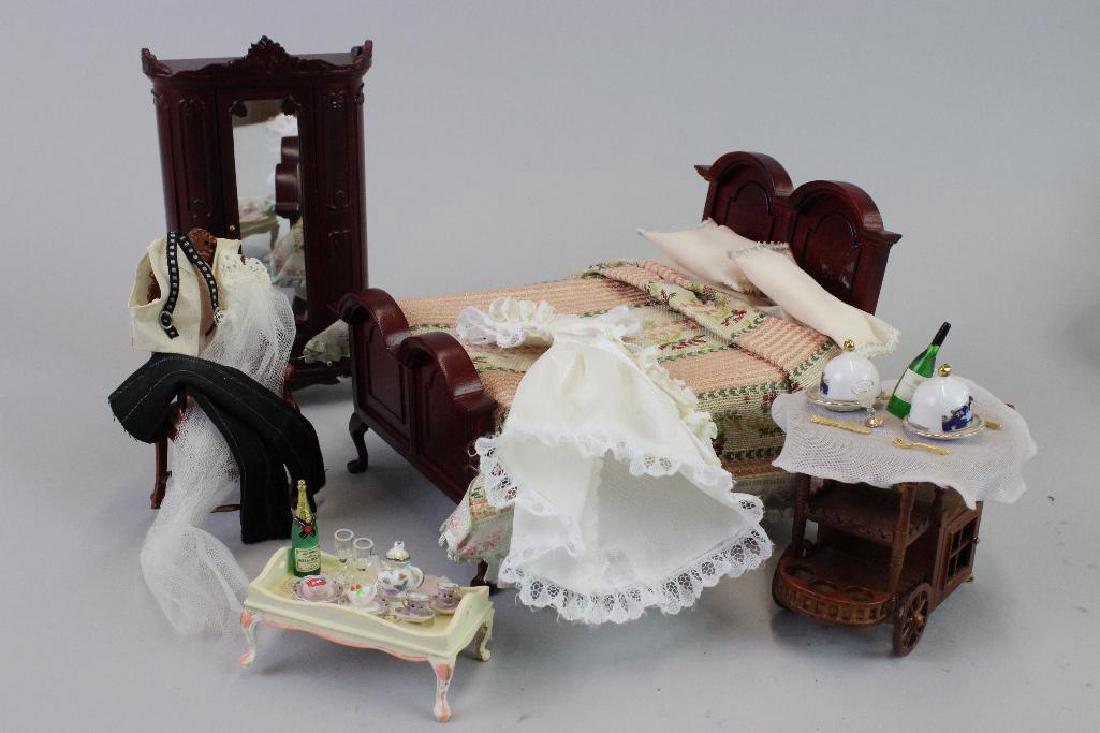 Honeymoon suite  Bed; Armoire and dinner cart; (1 of 10)