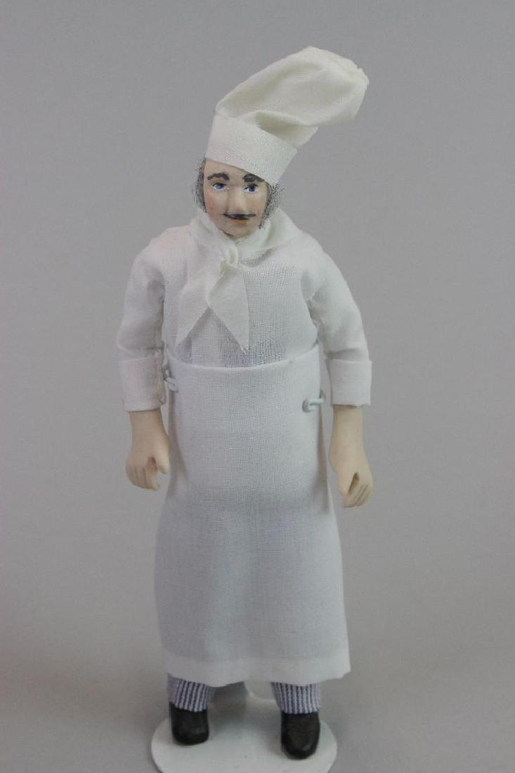 Italian restaurant dolls: Chef doll Jill and Caroline Nix