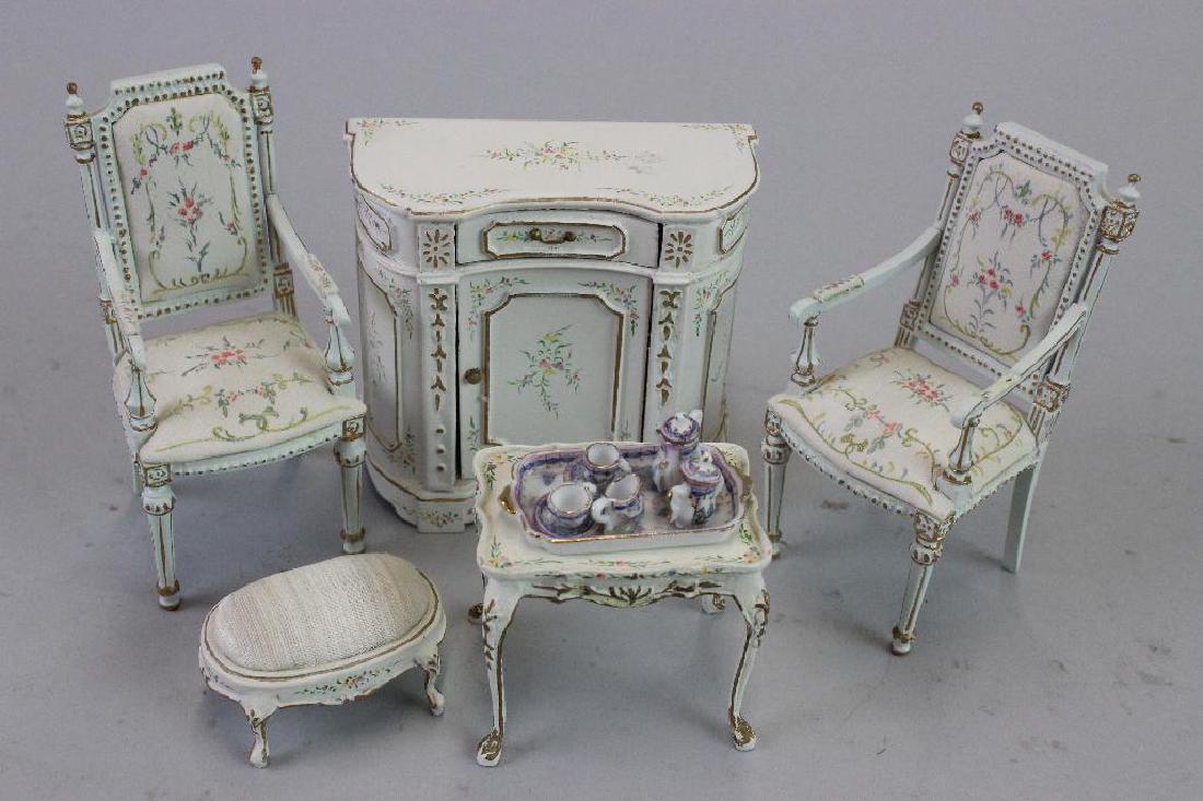 Furniture pieces, table and tea set (1 of 5)