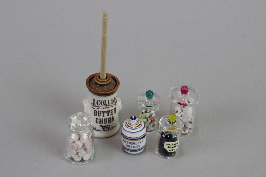 2 Jars, churn, 4 glass jars: 2 Jars and Churn Terry Curran; 4 Glass Jar AU