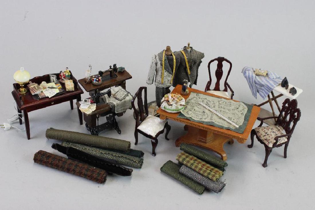 Table, artists items, mannequins, ironing board, (1 of 5)