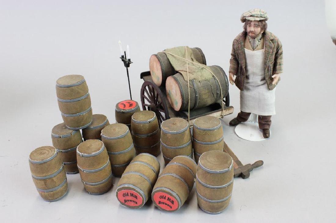 Brewery wagon, brewery barrels, wagon driver (1 of 5)