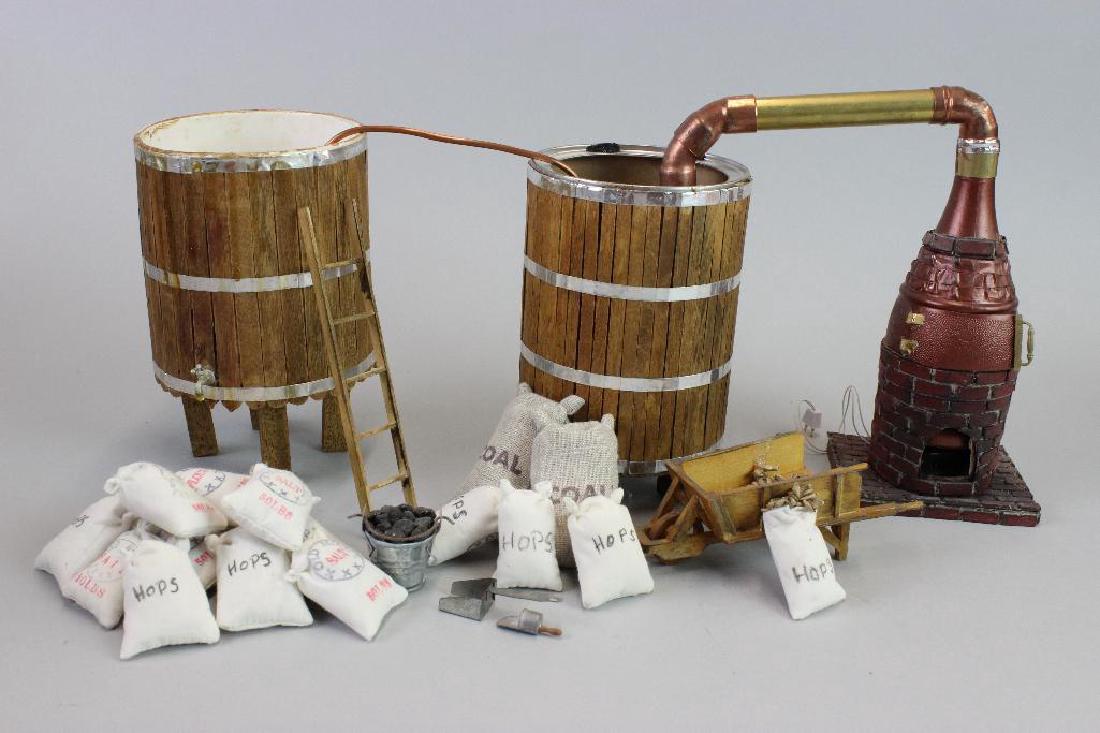 Old Mill Brewers Still and Vats: 2 Brewery vats and still D. Birnberg; 16 hop sacks, 2 sacks of co