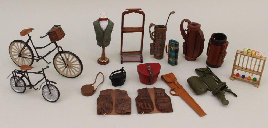 Miscellaneous Lot of Sporting Items: Including golf bags, bicycles, croquet set, binoculars, rifle cases, hunting vests and more.
