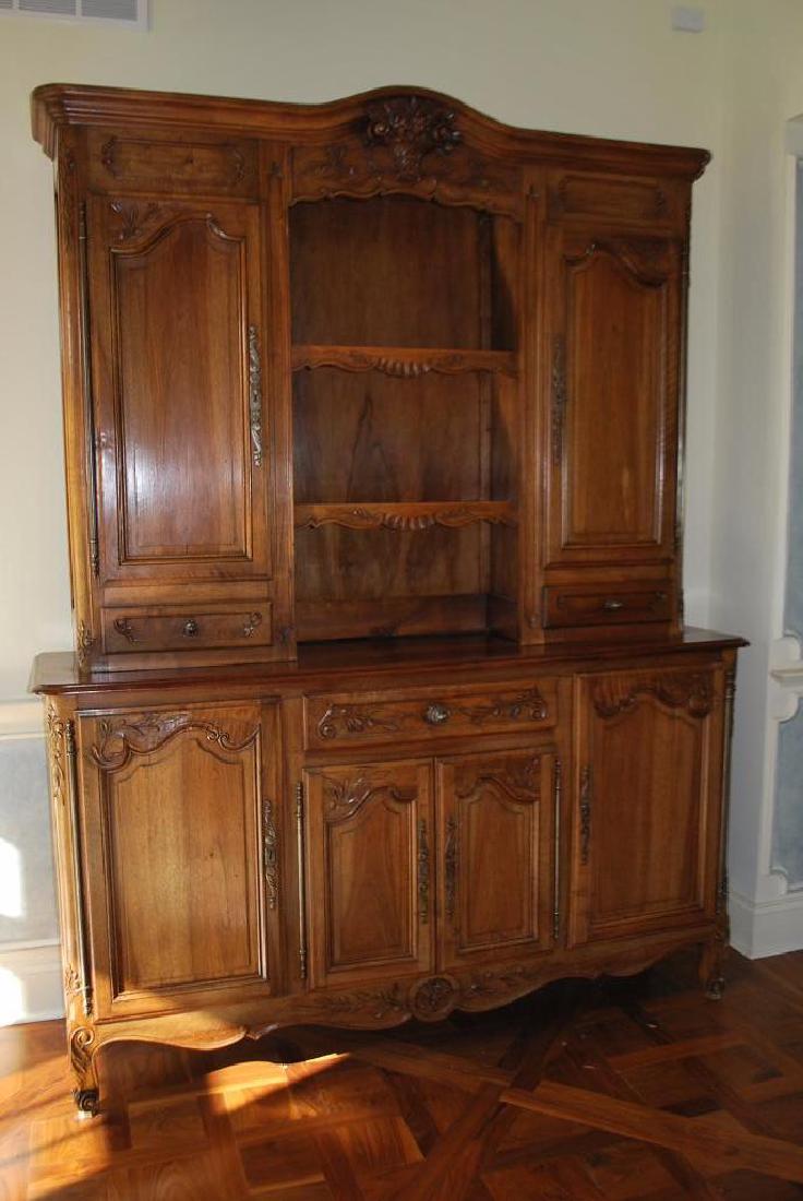Carved French buffet and hutch, (1 of 6)