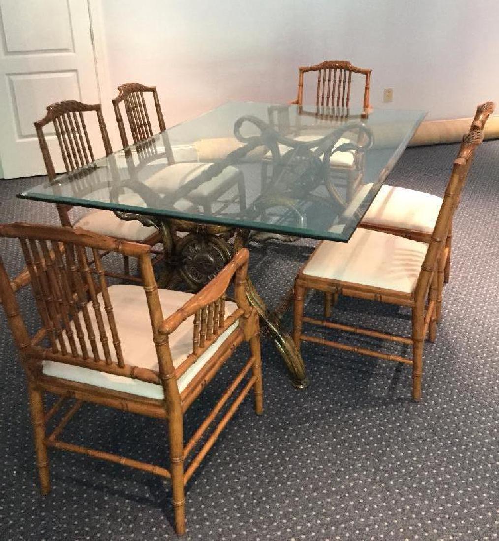 (7) Piece Rattan Dining Room Suite (1 of 4)