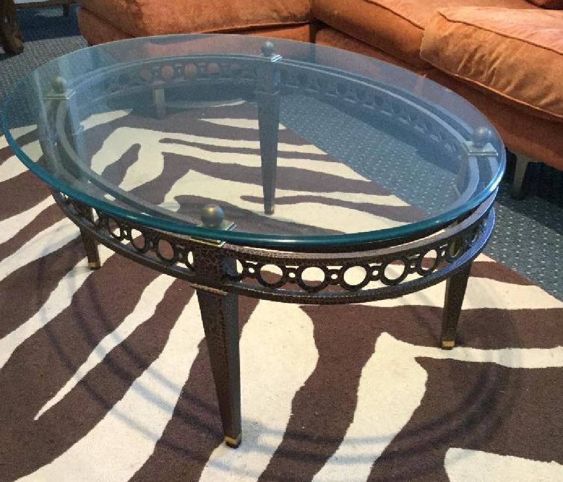 Oil Rubbed Bronze Oval Cocktail Table (1 of 4)
