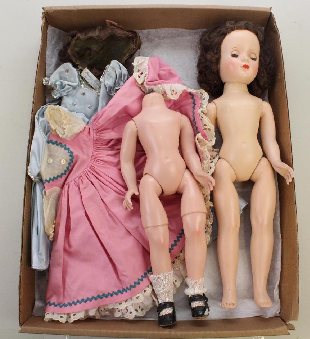 LOT OF 1950's MADAME ALEXANDER DOLLS, PARTS, CLOTHING. (1 of 4)