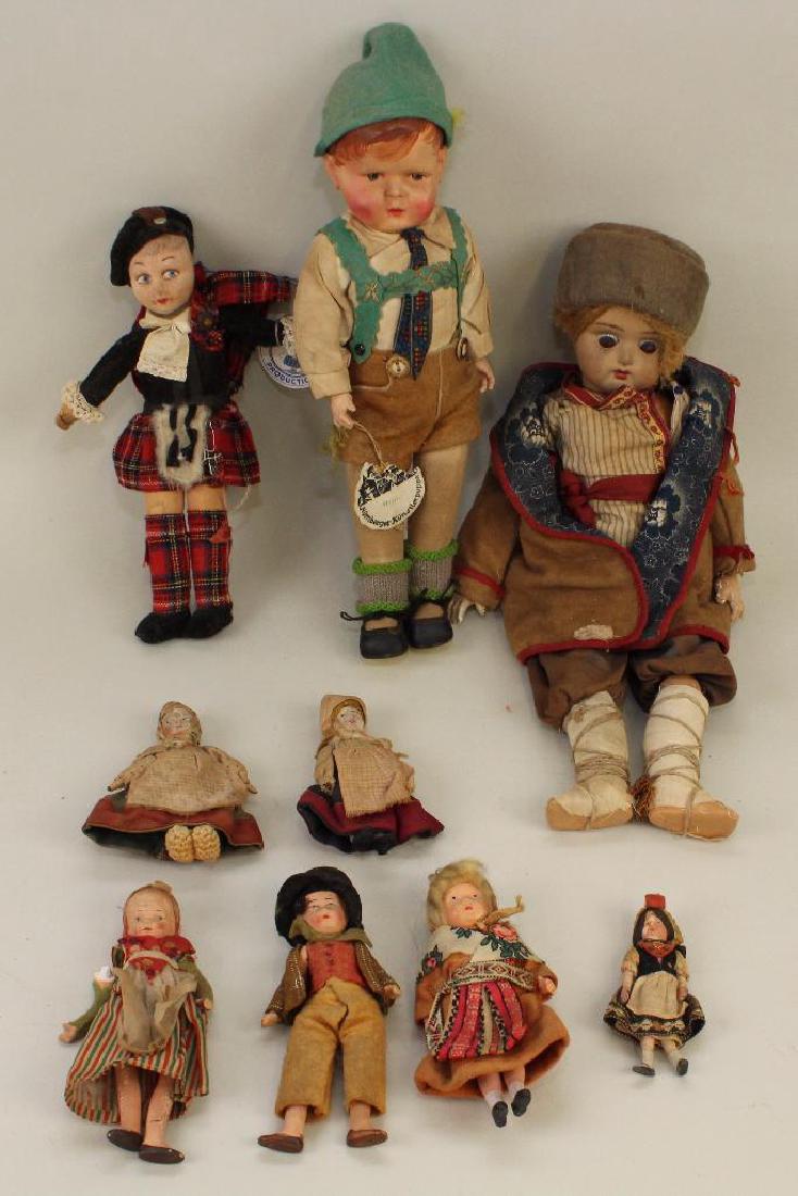 LOT OF VINTAGE TOURIST DOLLS INC: RUSSIAN, GERMANY, (1 of 4)
