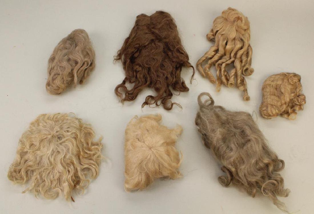 BODY PARTS & SUPPLIES: LOT OF (7) ANTIQUE MOHAIR  DOLL (1 of 1)