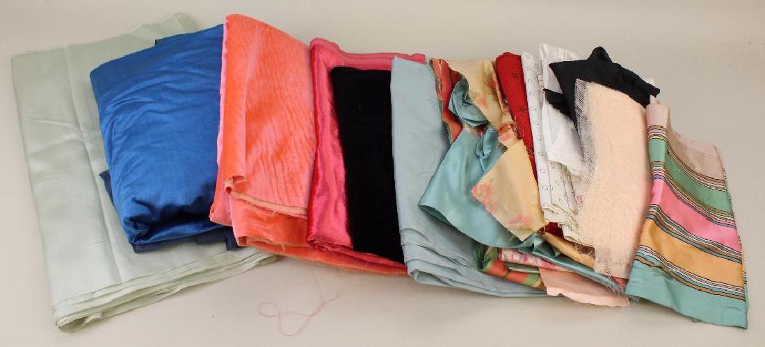 BODY PARTS & SUPPLIES: LOT OF ANTIQUE FABRIC, YARD (1 of 6)