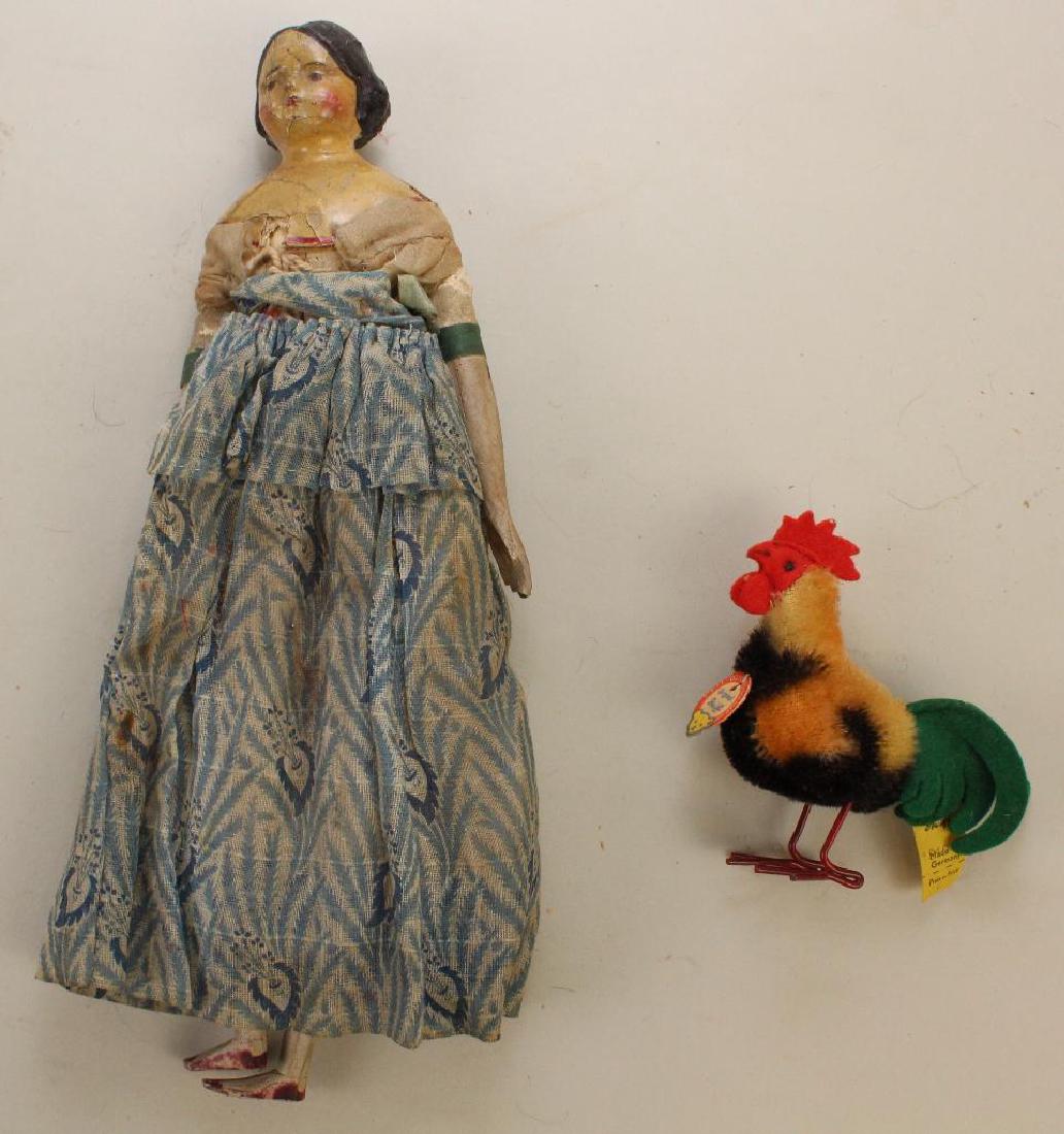 LOT: 10" PAPER MACHE MILLINER'S  MODEL AND 3 1/2" (1 of 4)