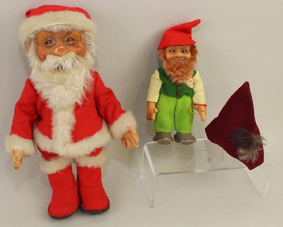 PAIR OF STEIFF FIGURES: SANTA AND LUCKI. (1 of 3)