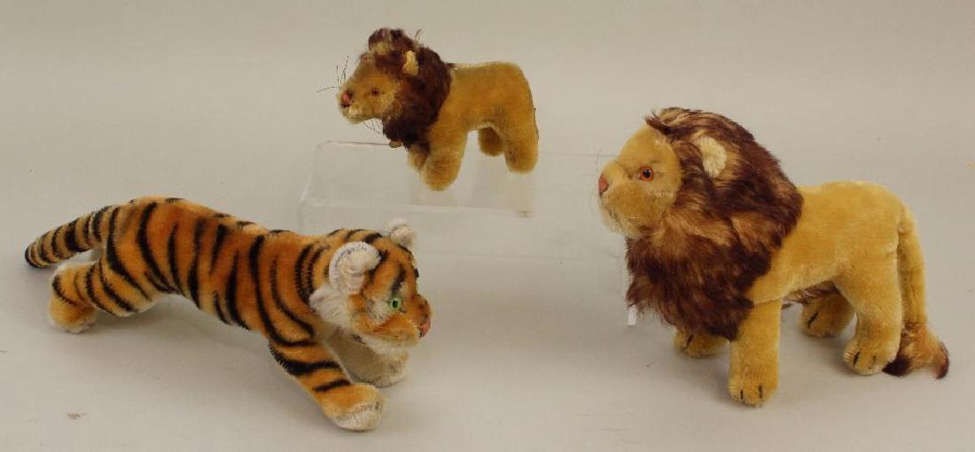 LOT OF (3) VINTAGE  MOHAIR STEIFF AFRICAN "CATS". (1 of 1)
