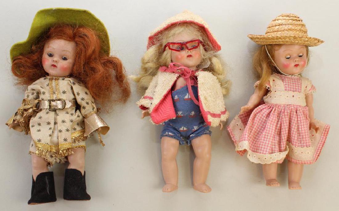 LOT OF (3) 8" VOGUE  PL STRUNG "GINNY" DOLLS. (1 of 7)