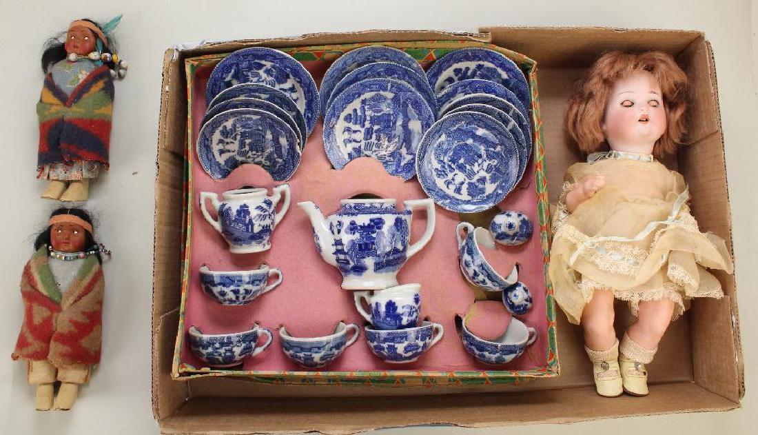 LOT: ANTIQUE BISQUE HEAD CHARACTER BABY, (2) SKOOKUMS (1 of 7)